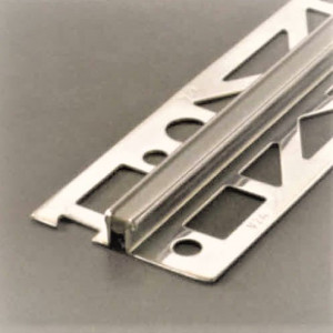 Dünnbettprofil Aluminium 2500 x10 mm Betongrau